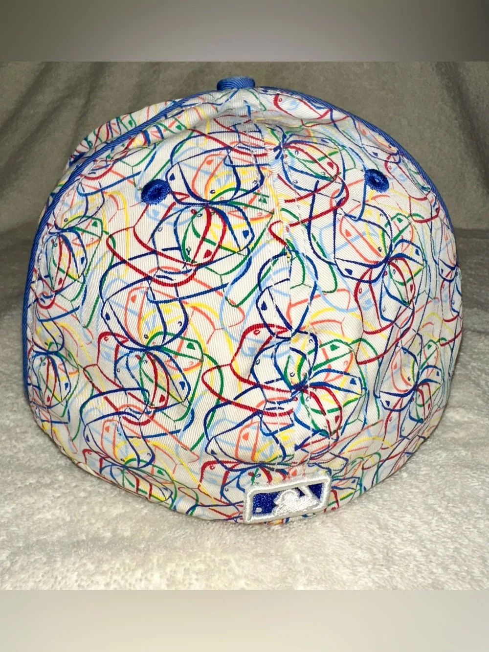 Vintage New Era 59FIFTY Florida Marlins Scribble Fitted Hat Size 7 3/8 MLB Y2K